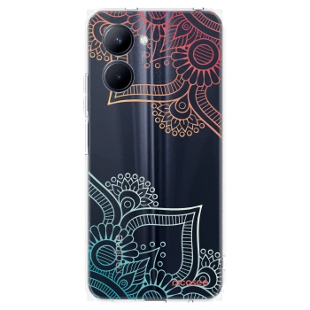 Picasee διαφανής θήκη σιλικόνης Realme C33 (2023) - Flowers pattern