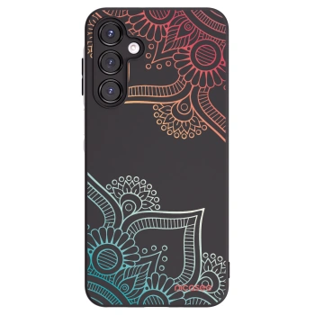Picasee Μαύρη θήκη σιλικόνης για Samsung Galaxy A16 5G - Flowers pattern
