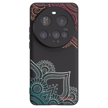 Picasee Μαύρη θήκη σιλικόνης για Xiaomi 15 Ultra - Flowers pattern