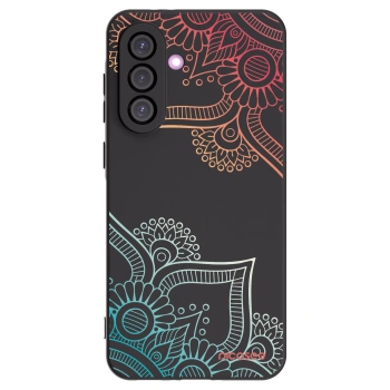 Picasee Μαύρη θήκη σιλικόνης για Samsung Galaxy A36 5G - Flowers pattern