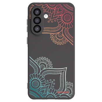 Picasee Μαύρη θήκη σιλικόνης για Samsung Galaxy A26 5G A266B - Flowers pattern