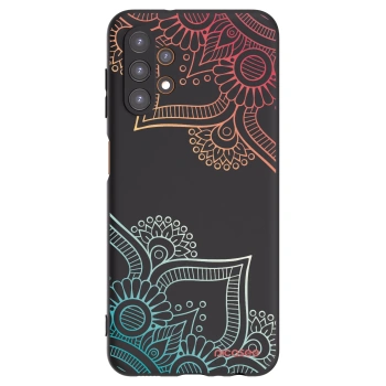 Picasee Μαύρη θήκη σιλικόνης για Samsung Galaxy A13 5G - Flowers pattern