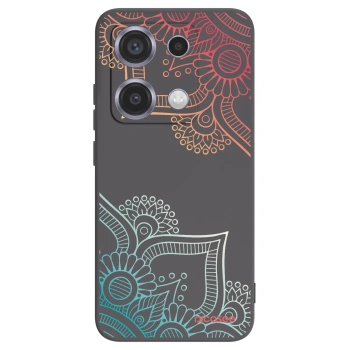 Picasee Μαύρη θήκη σιλικόνης για Xiaomi Redmi Note 14S - Flowers pattern