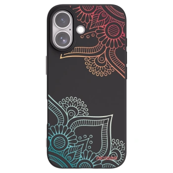Picasee Μαύρη θήκη σιλικόνης για Apple iPhone 17 - Flowers pattern