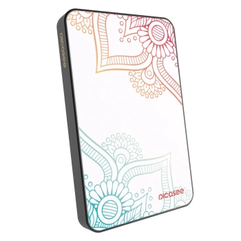 Powerbank με MagSafe 5 000 mAh Γκρί - Flowers pattern