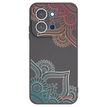 Picasee Μαύρη θήκη σιλικόνης για Xiaomi Redmi 15C 4G - Flowers pattern