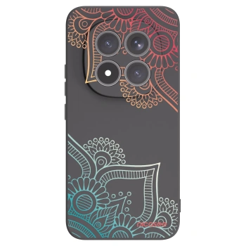 Picasee Μαύρη θήκη σιλικόνης για Xiaomi Redmi Note 15 Pro+ - Flowers pattern