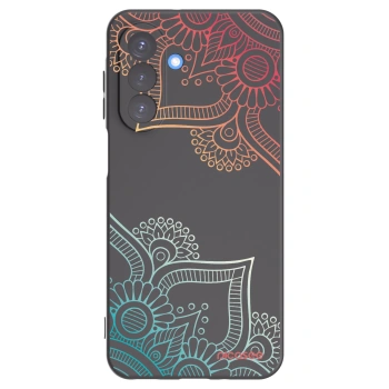 Picasee Μαύρη θήκη σιλικόνης για Samsung Galaxy A17 5G - Flowers pattern