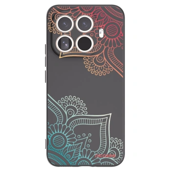 Picasee Μαύρη θήκη σιλικόνης για Xiaomi 15T Pro - Flowers pattern