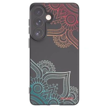 Picasee Μαύρη θήκη σιλικόνης για Samsung Galaxy S26+ - Flowers pattern