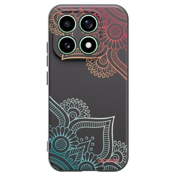 Picasee Μαύρη θήκη σιλικόνης για Xiaomi 17 - Flowers pattern