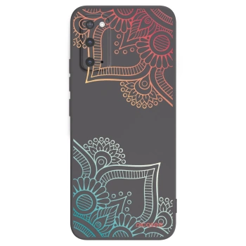 Picasee Μαύρη θήκη σιλικόνης για Samsung Galaxy S20 G980F - Flowers pattern