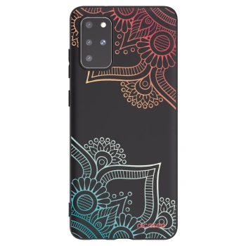 Picasee Μαύρη θήκη σιλικόνης για Samsung Galaxy S20+ G985F - Flowers pattern