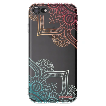 Picasee διαφανής θήκη σιλικόνης Apple iPhone SE 2020 - Flowers pattern