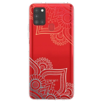 Picasee διαφανής θήκη σιλικόνης Samsung Galaxy A21s - Flowers pattern
