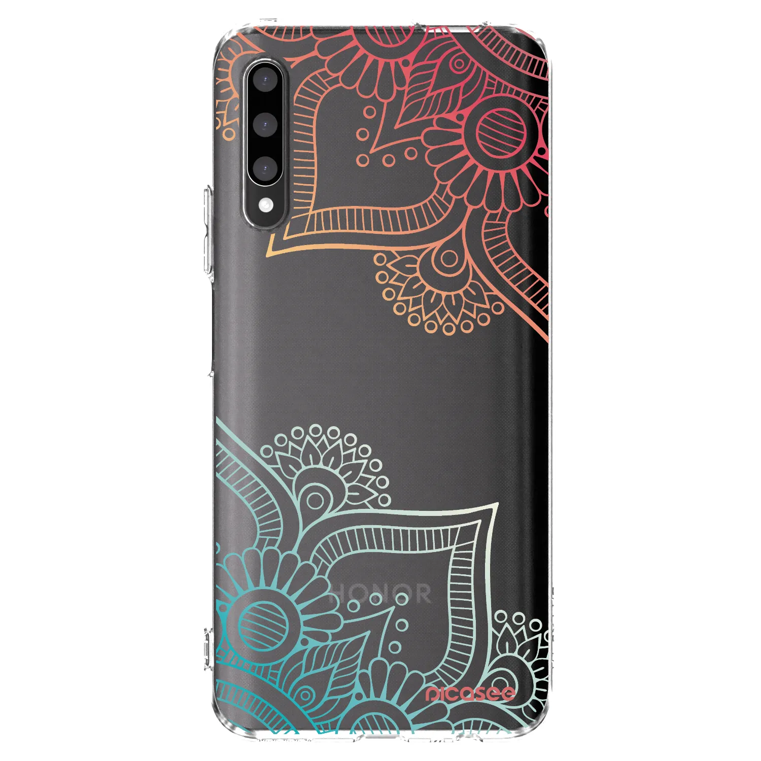 Picasee διαφανής θήκη σιλικόνης Honor 9X Pro - Flowers pattern