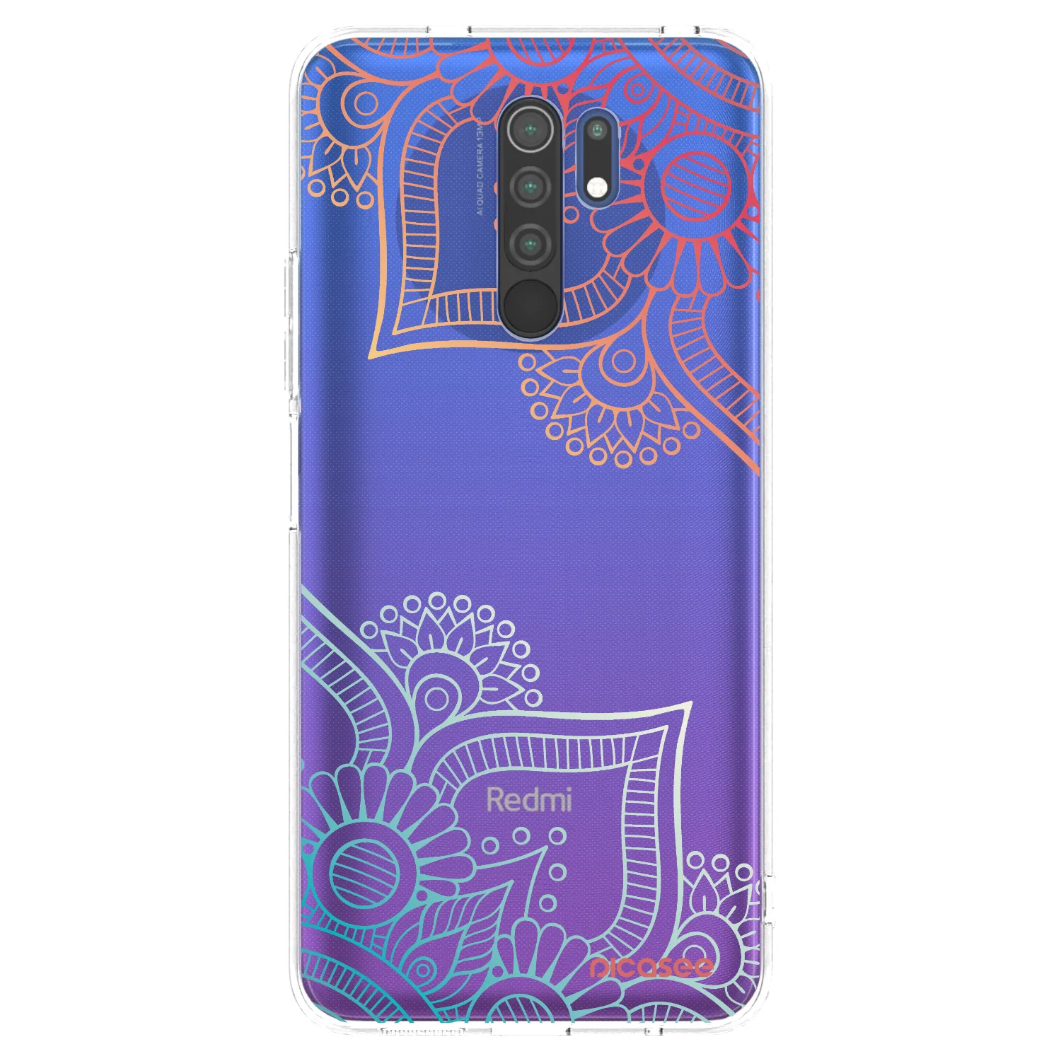 Picasee διαφανής θήκη σιλικόνης Xiaomi Redmi 9 - Flowers pattern