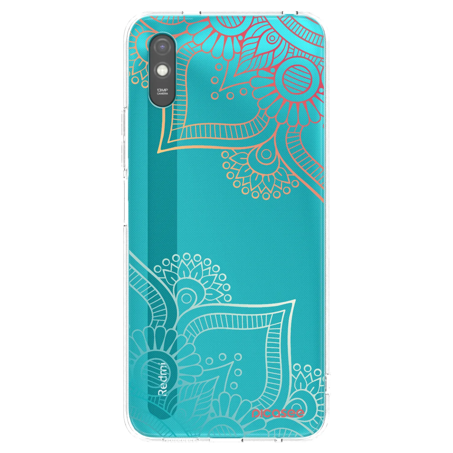Picasee διαφανής θήκη σιλικόνης Xiaomi Redmi 9A - Flowers pattern