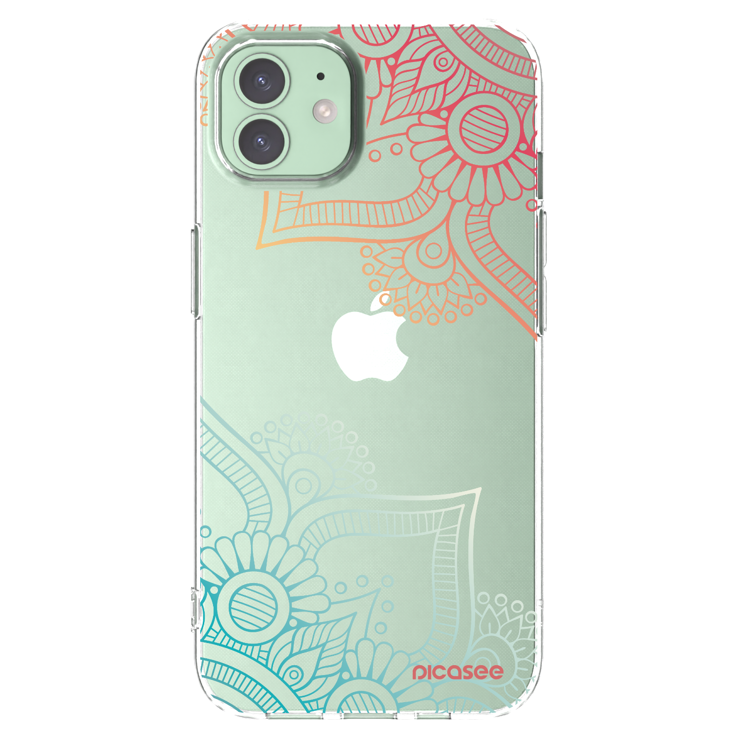 Picasee διαφανής θήκη σιλικόνης Apple iPhone 12 Pro - Flowers pattern