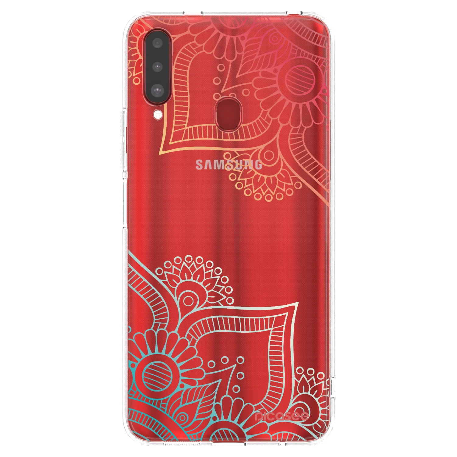 Picasee διαφανής θήκη σιλικόνης Samsung Galaxy A20s - Flowers pattern