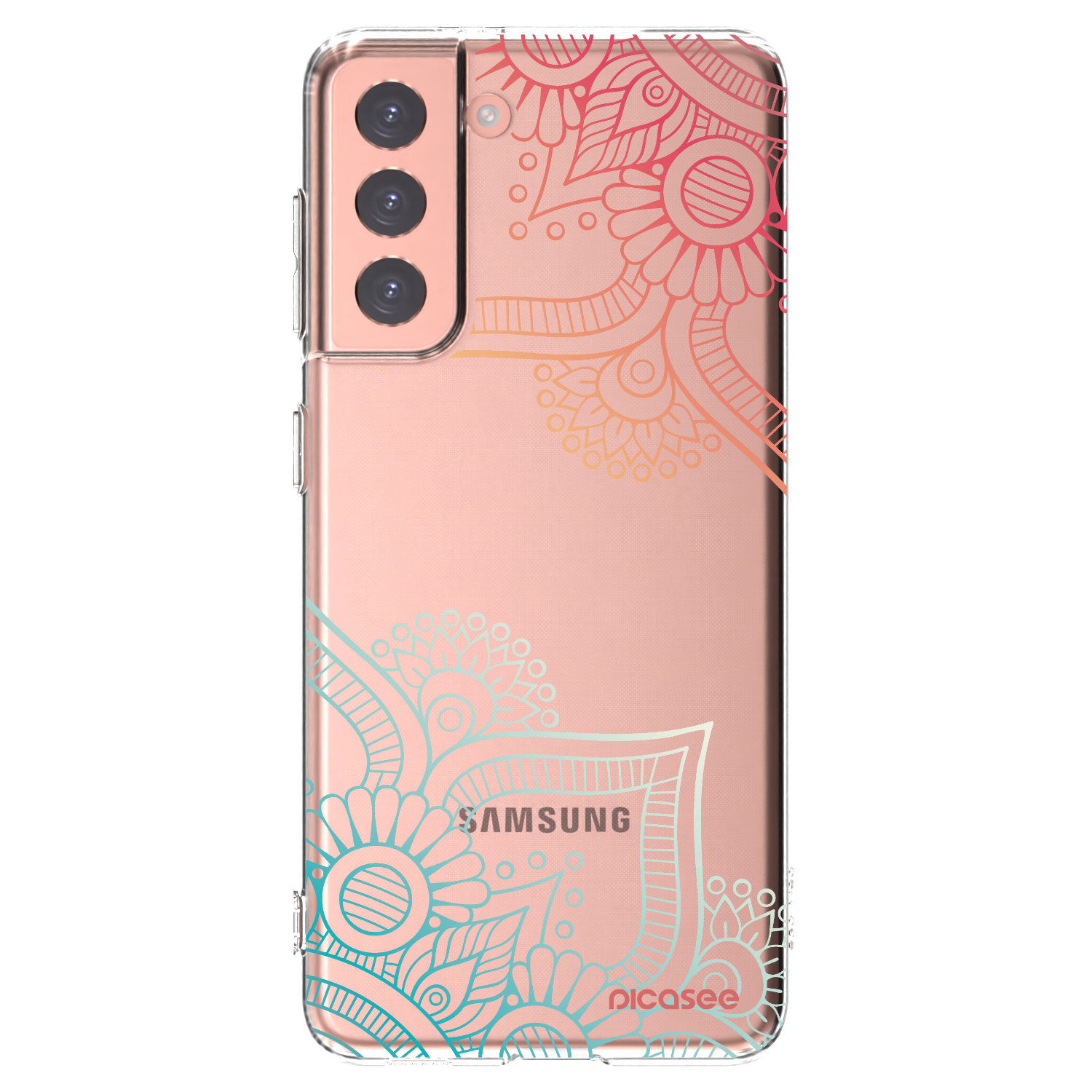 Picasee διαφανής θήκη σιλικόνης Samsung Galaxy S21 5G G991B - Flowers pattern