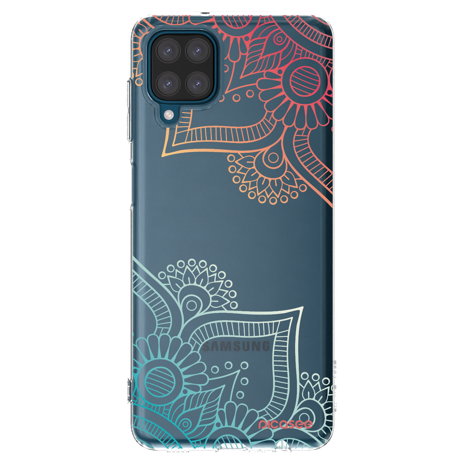 Picasee διαφανής θήκη σιλικόνης Samsung Galaxy A12 A125F - Flowers pattern