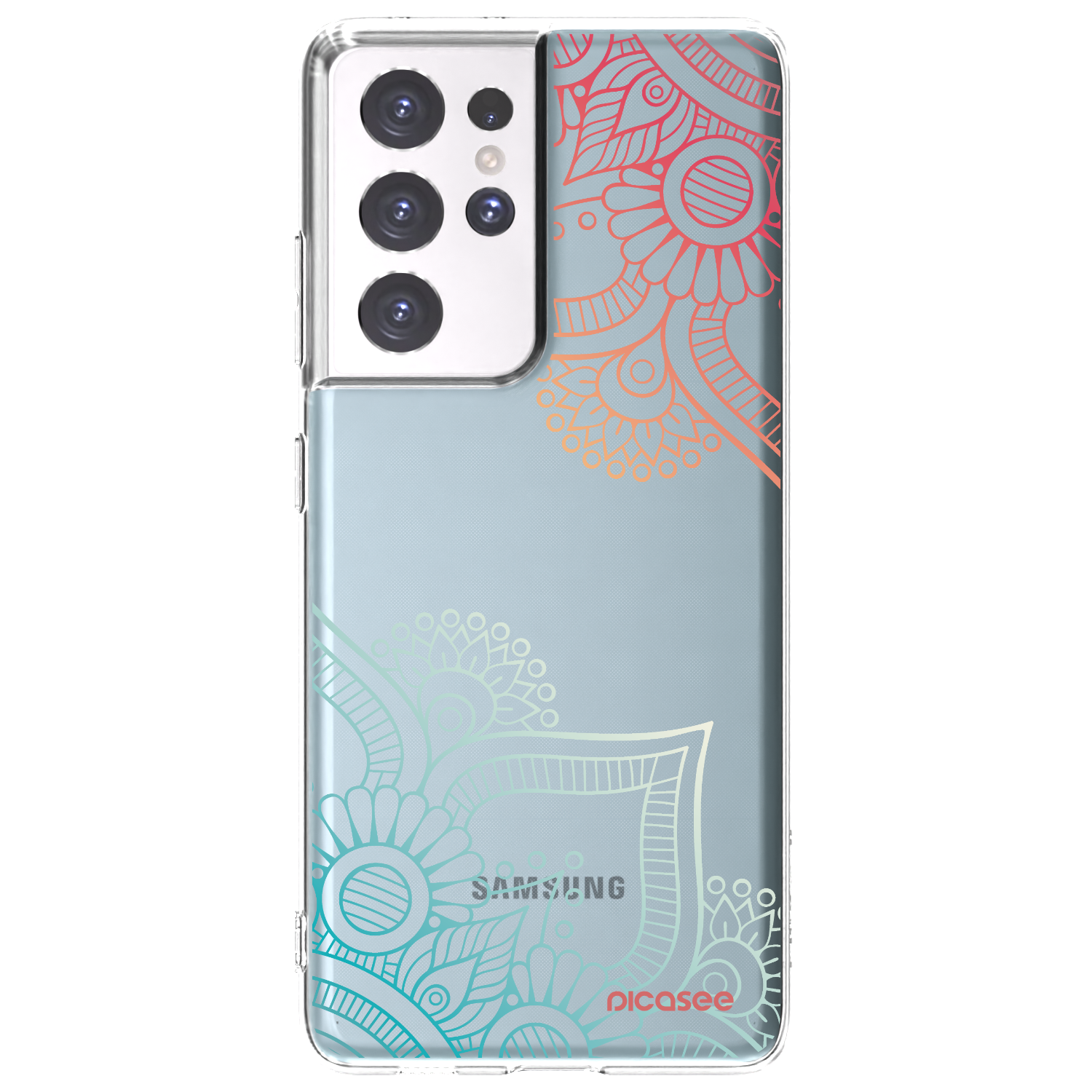 Picasee διαφανής θήκη σιλικόνης Samsung Galaxy S21 Ultra 5G G998B - Flowers pattern
