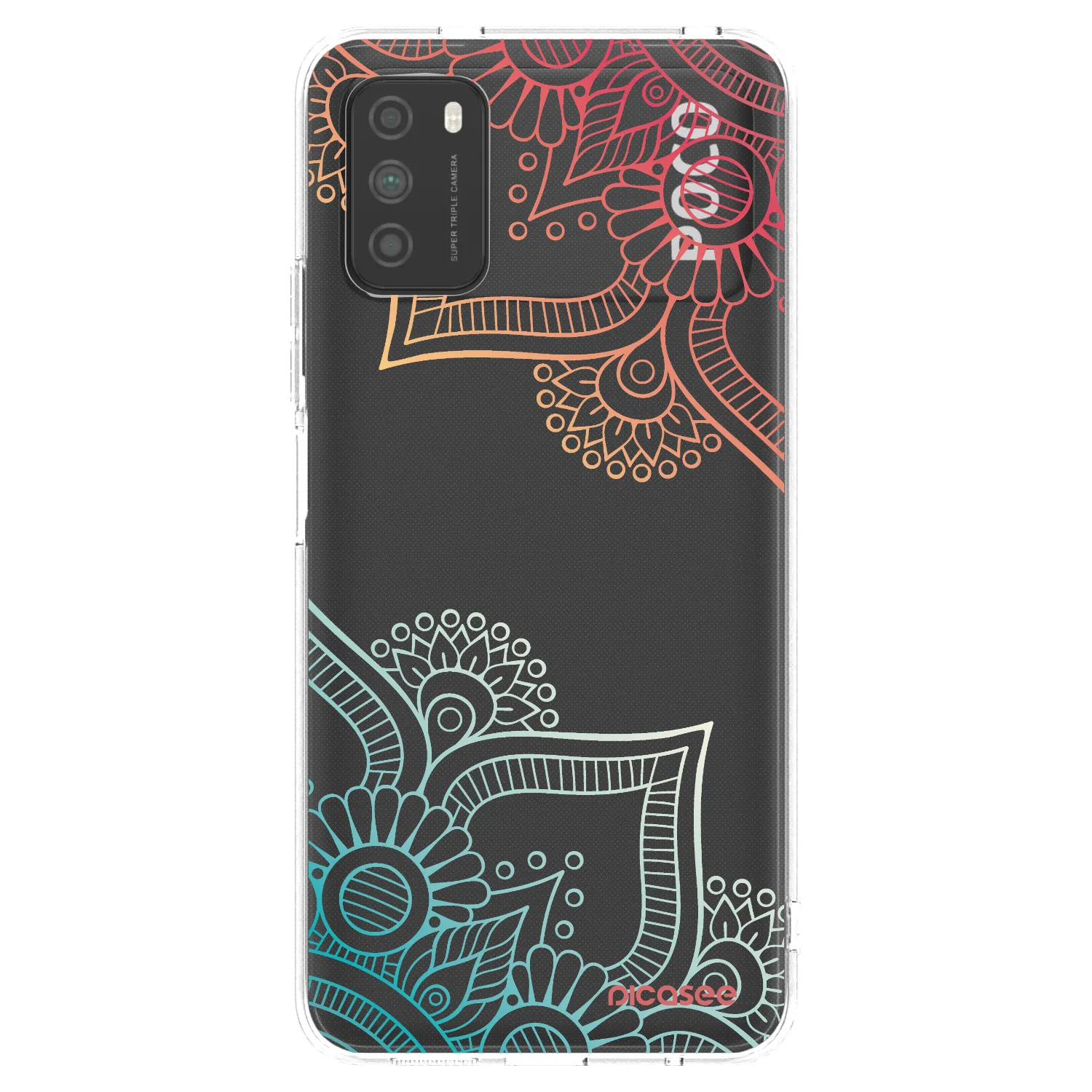 Picasee διαφανής θήκη σιλικόνης Xiaomi Poco M3 - Flowers pattern