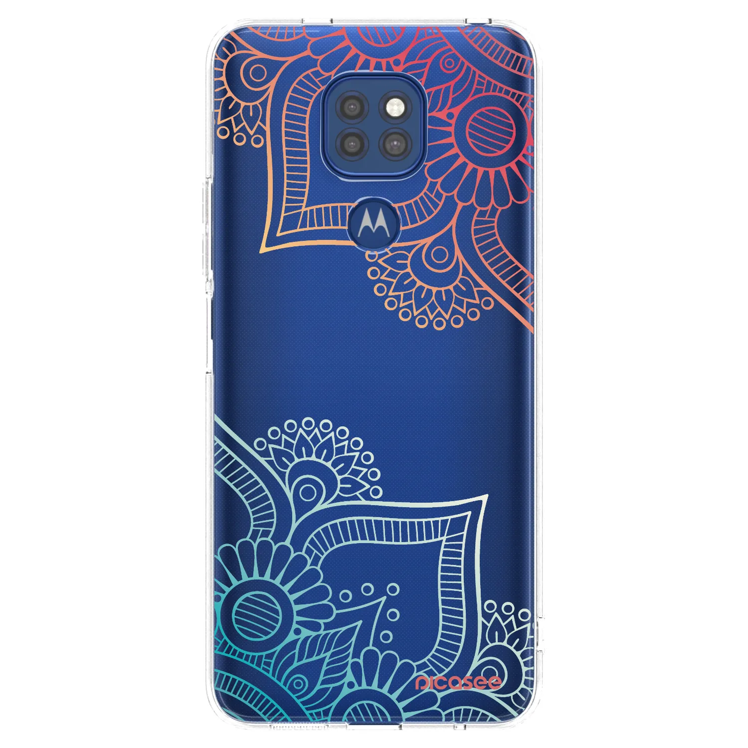 Picasee διαφανής θήκη σιλικόνης Motorola Moto G9 Play - Flowers pattern