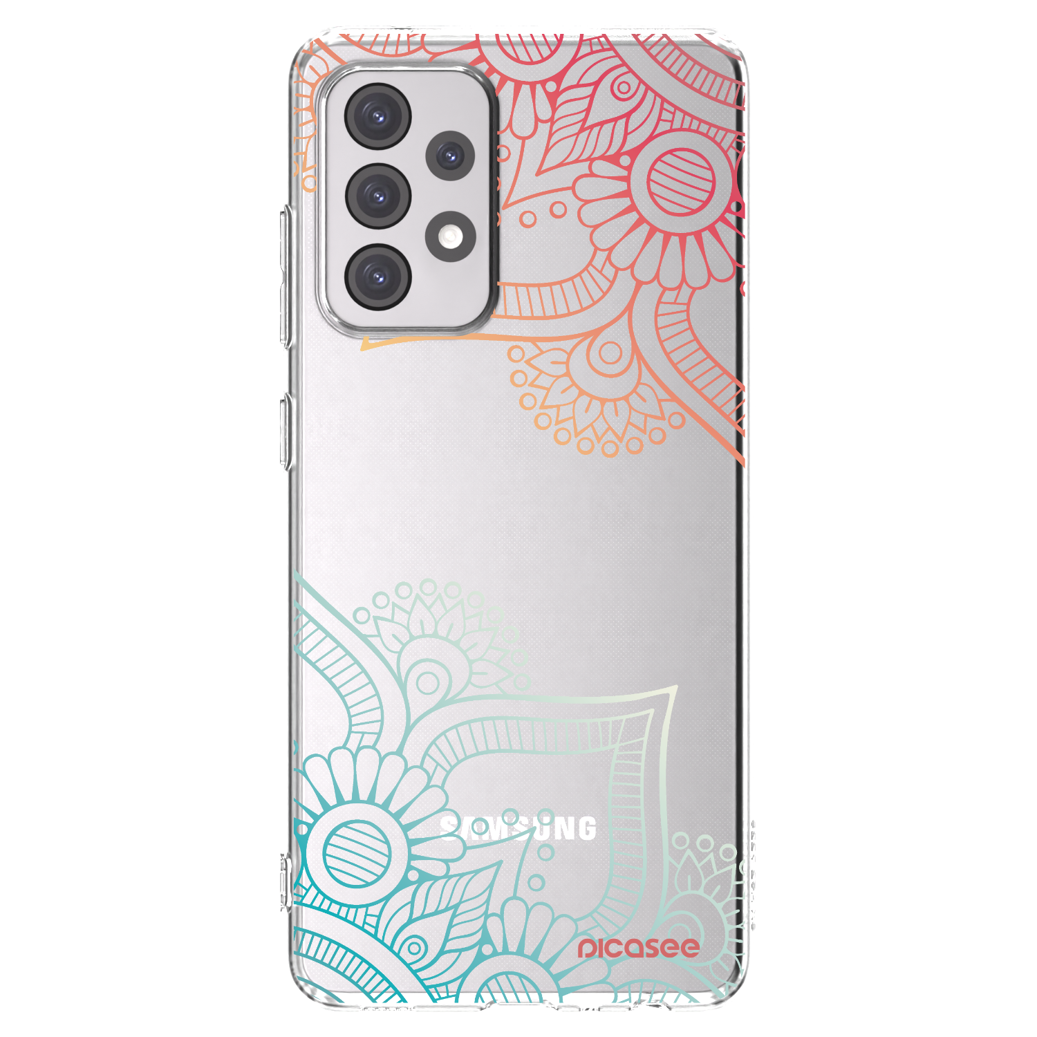 Picasee διαφανής θήκη σιλικόνης Samsung Galaxy A52 5G A525F - Flowers pattern