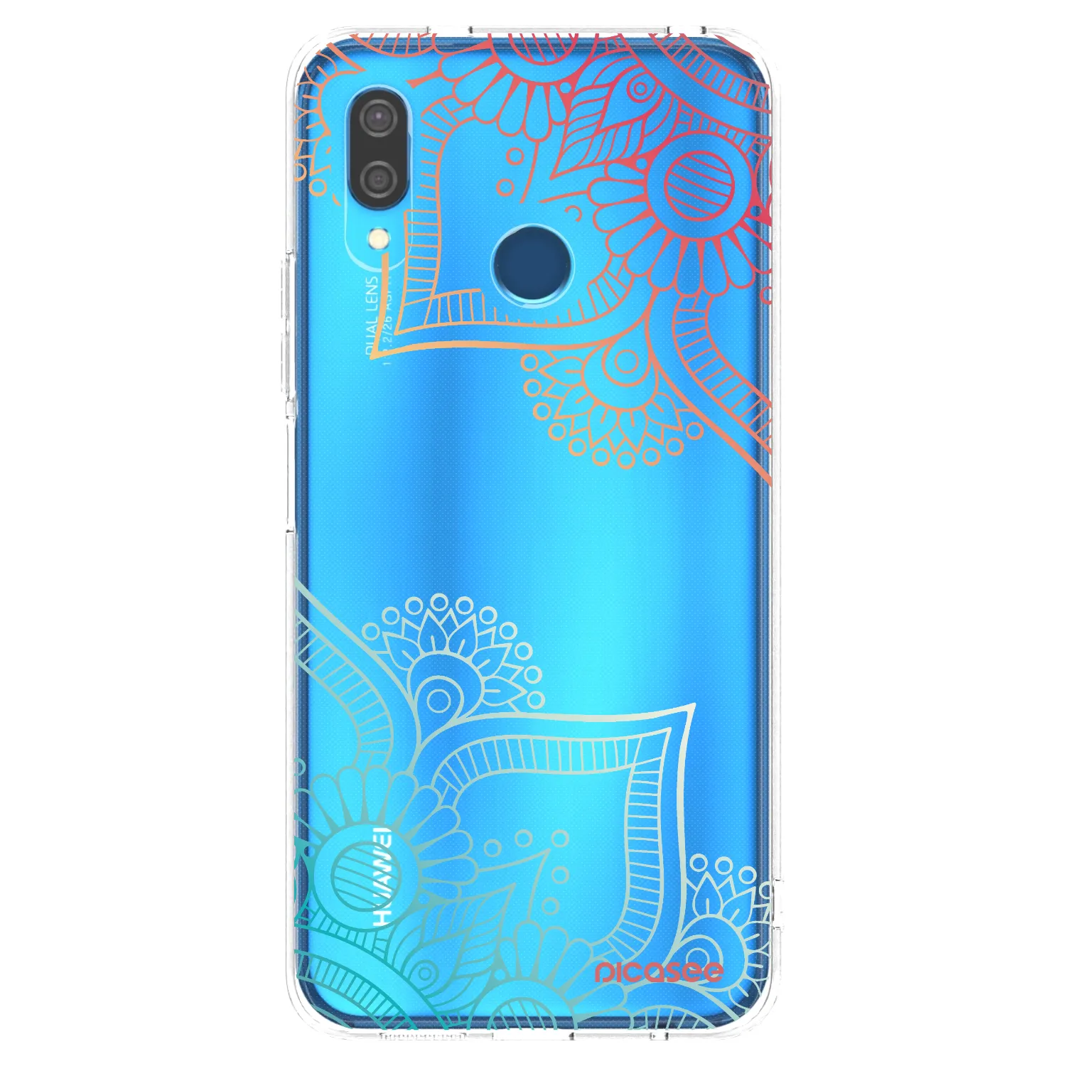 Picasee διαφανής θήκη σιλικόνης Huawei P20 Lite - Flowers pattern