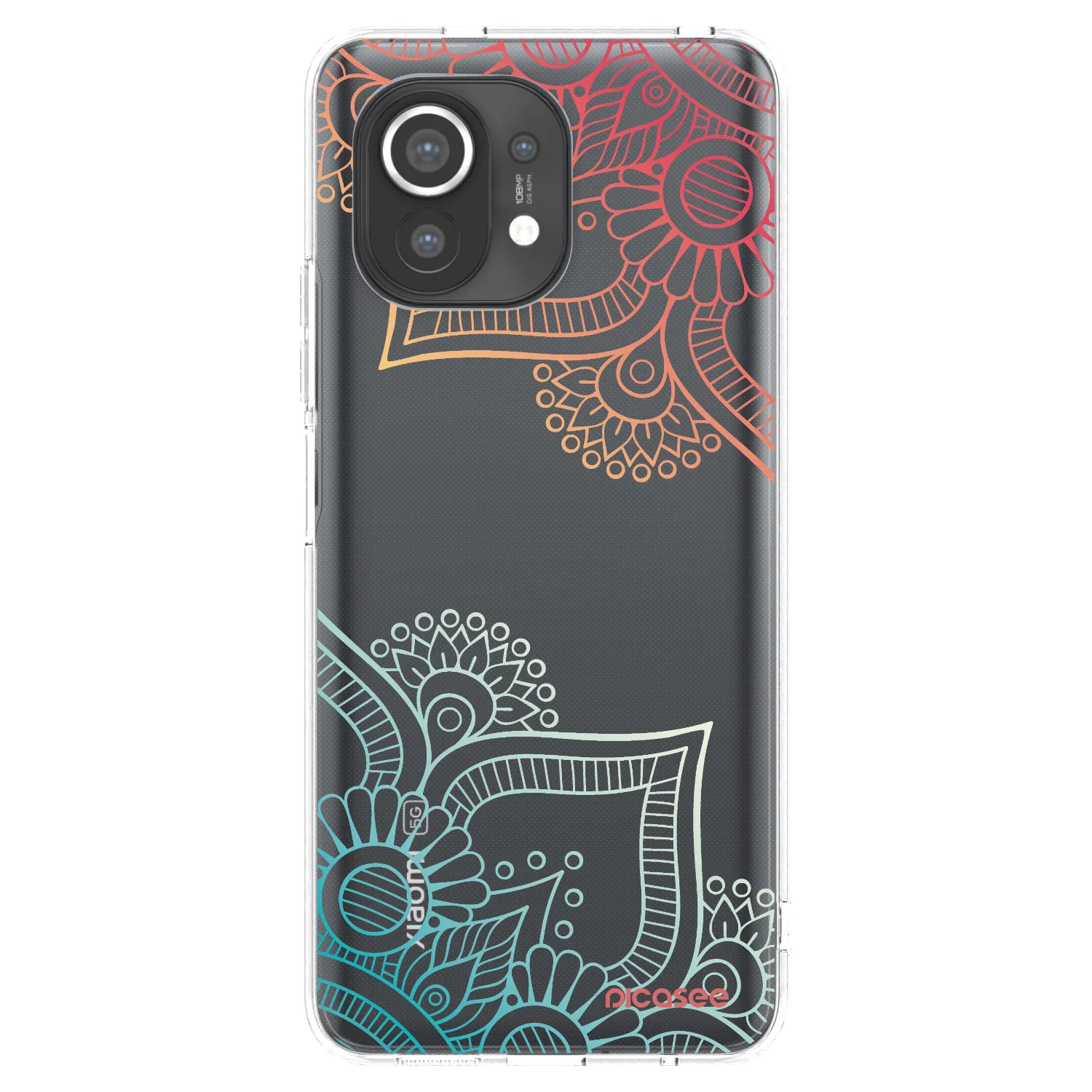 Picasee διαφανής θήκη σιλικόνης Xiaomi Mi 11 - Flowers pattern