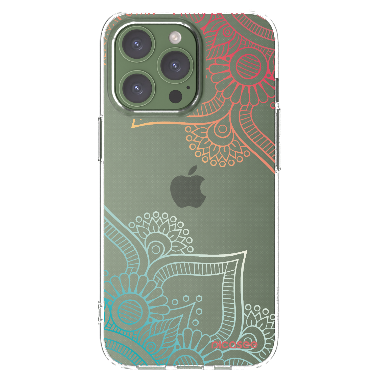 Picasee διαφανής θήκη σιλικόνης Apple iPhone 13 Pro - Flowers pattern