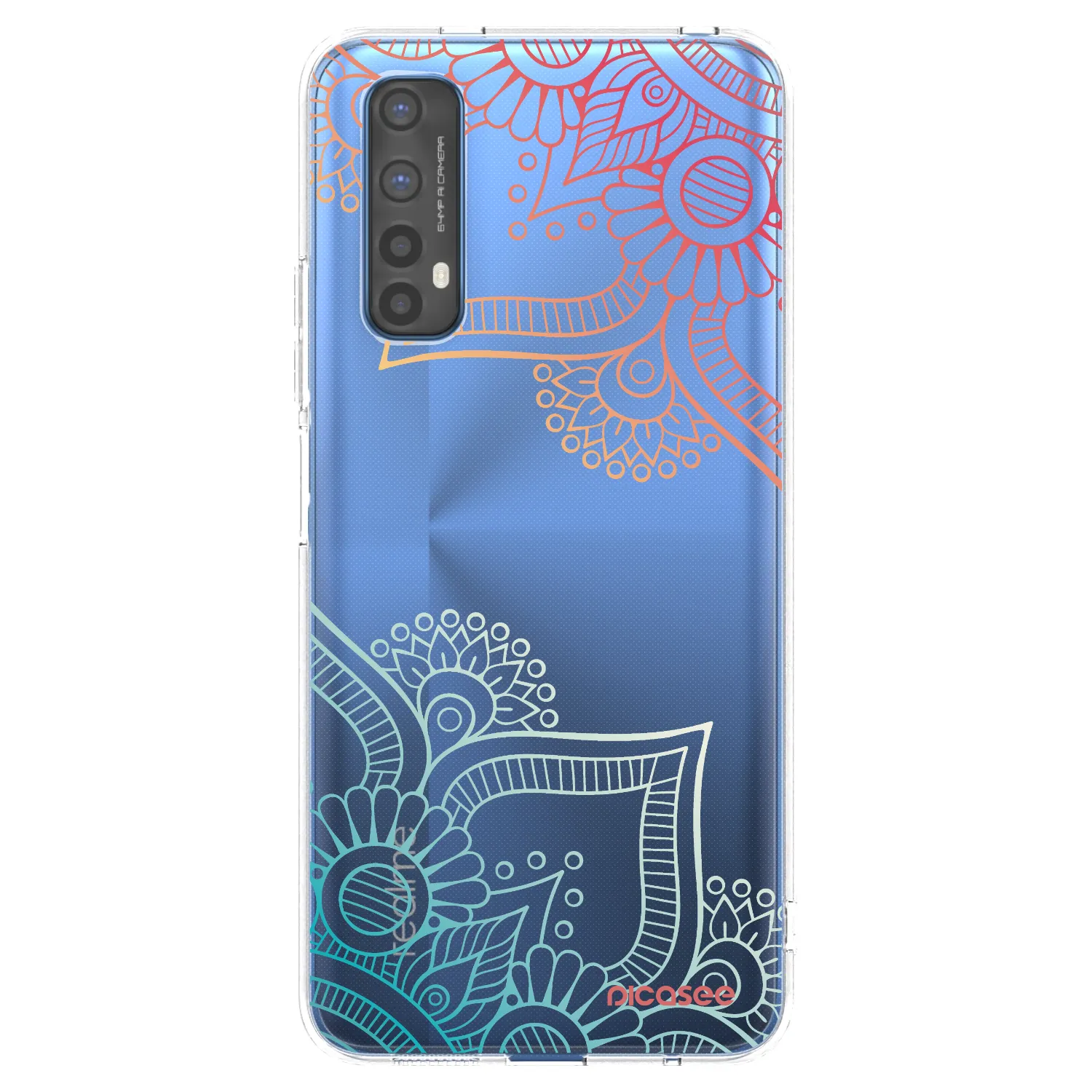Picasee διαφανής θήκη σιλικόνης Realme 7 - Flowers pattern