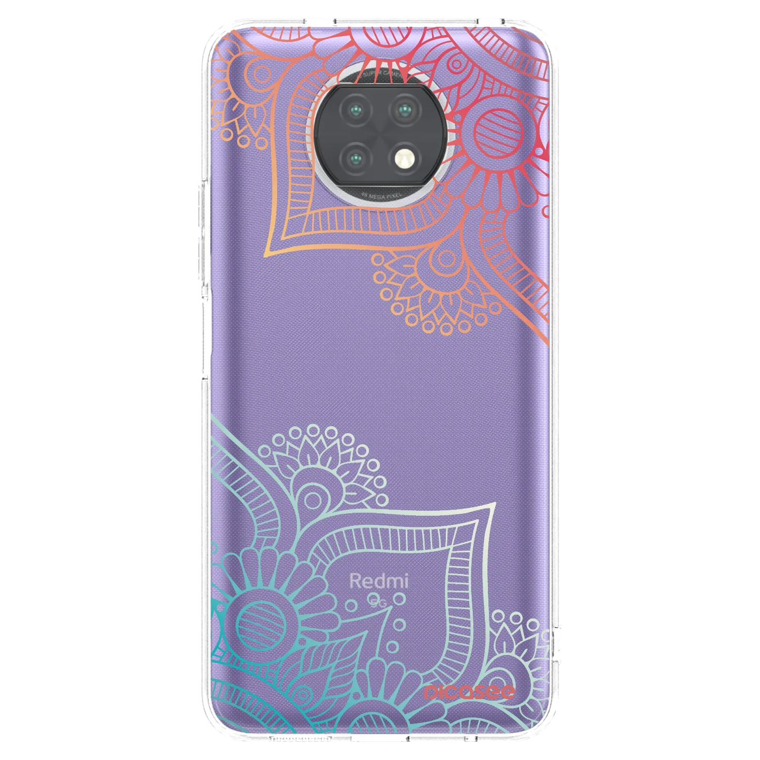 Picasee διαφανής θήκη σιλικόνης Xiaomi Redmi Note 9T - Flowers pattern