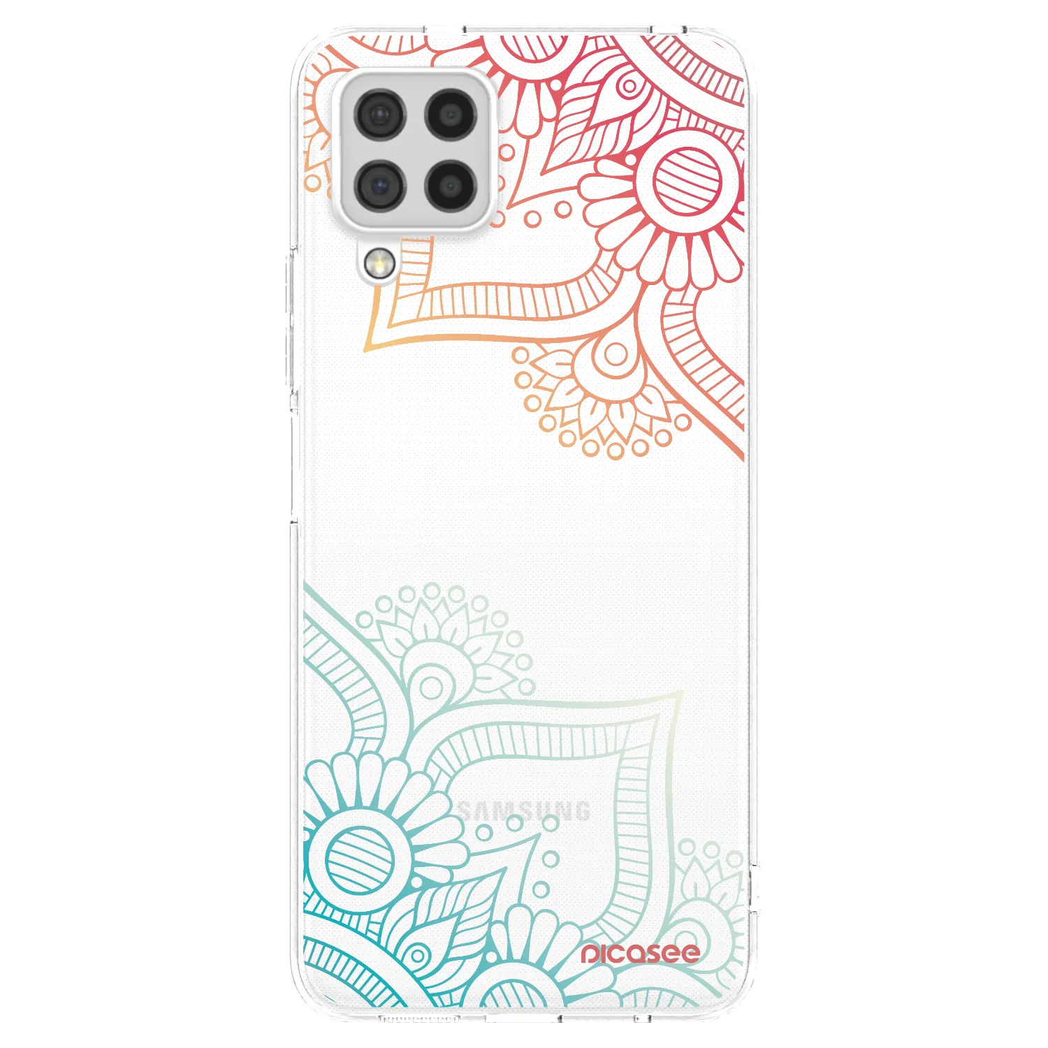 Picasee διαφανής θήκη σιλικόνης Samsung Galaxy A22 A225F 4G - Flowers pattern