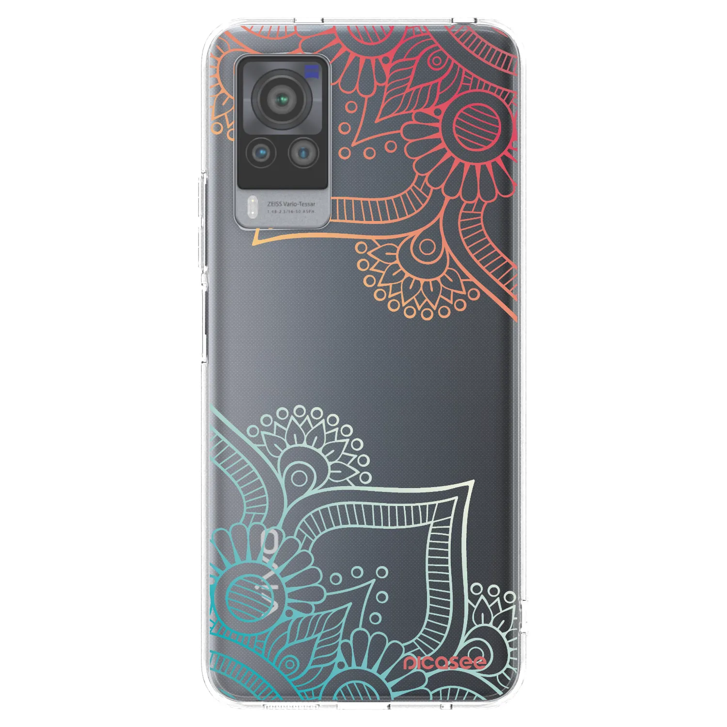 Picasee διαφανής θήκη σιλικόνης Vivo X60 Pro 5G - Flowers pattern