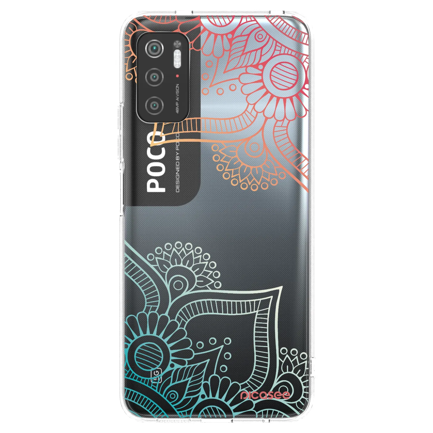Picasee διαφανής θήκη σιλικόνης Xiaomi Poco M3 Pro 5G - Flowers pattern