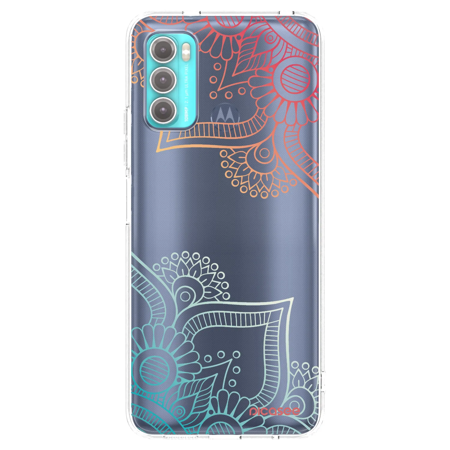 Picasee διαφανής θήκη σιλικόνης Motorola Moto G60 - Flowers pattern