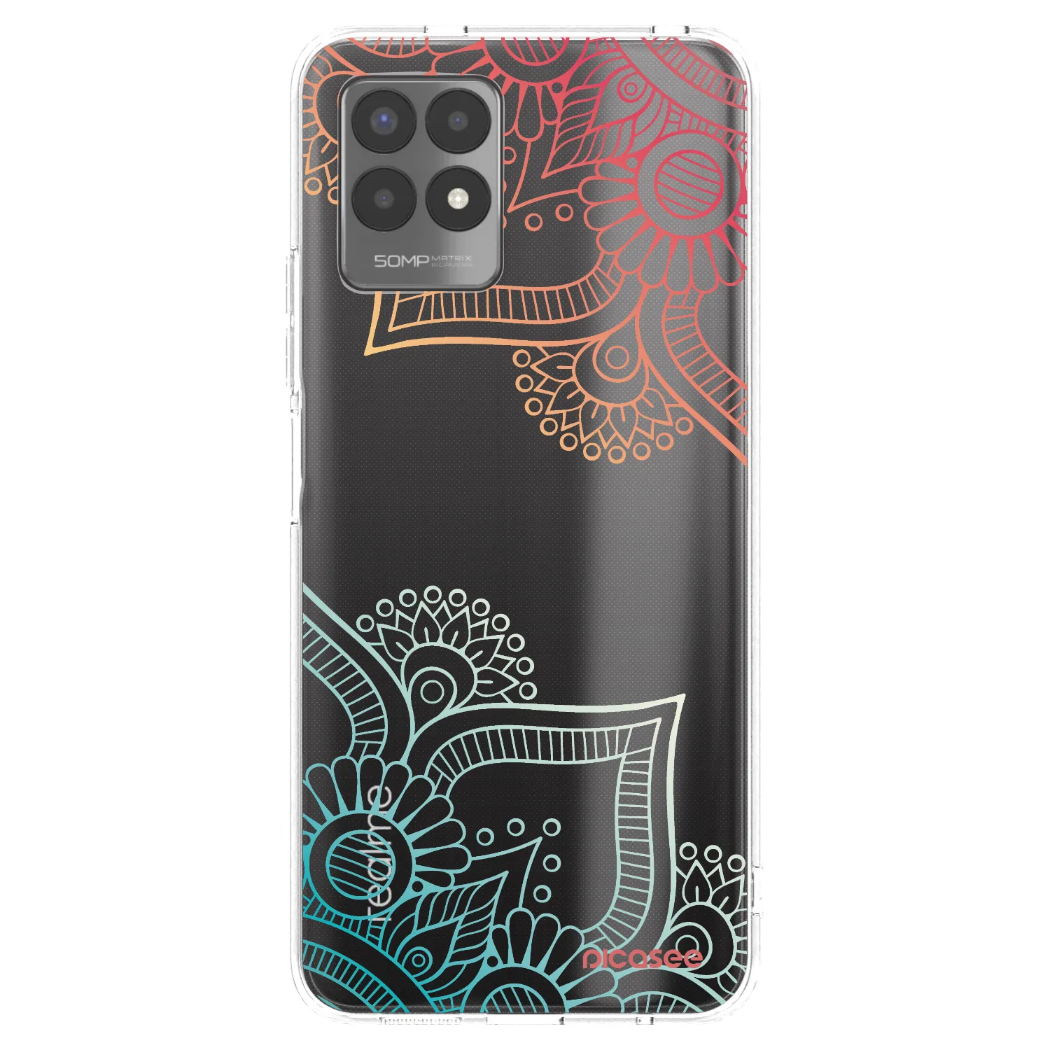 Picasee διαφανής θήκη σιλικόνης Realme 8i - Flowers pattern