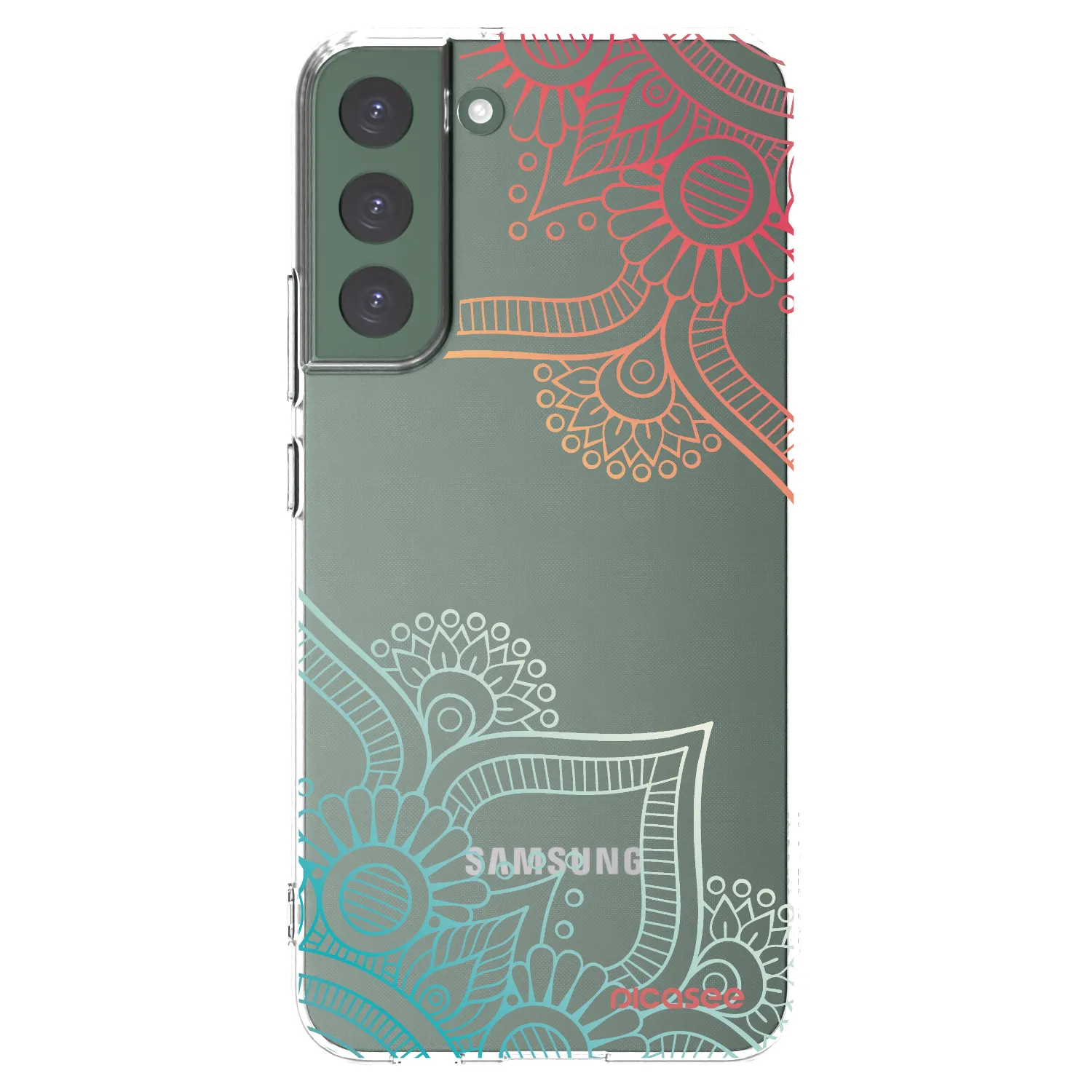 Picasee διαφανής θήκη σιλικόνης Samsung Galaxy S22+ 5G - Flowers pattern