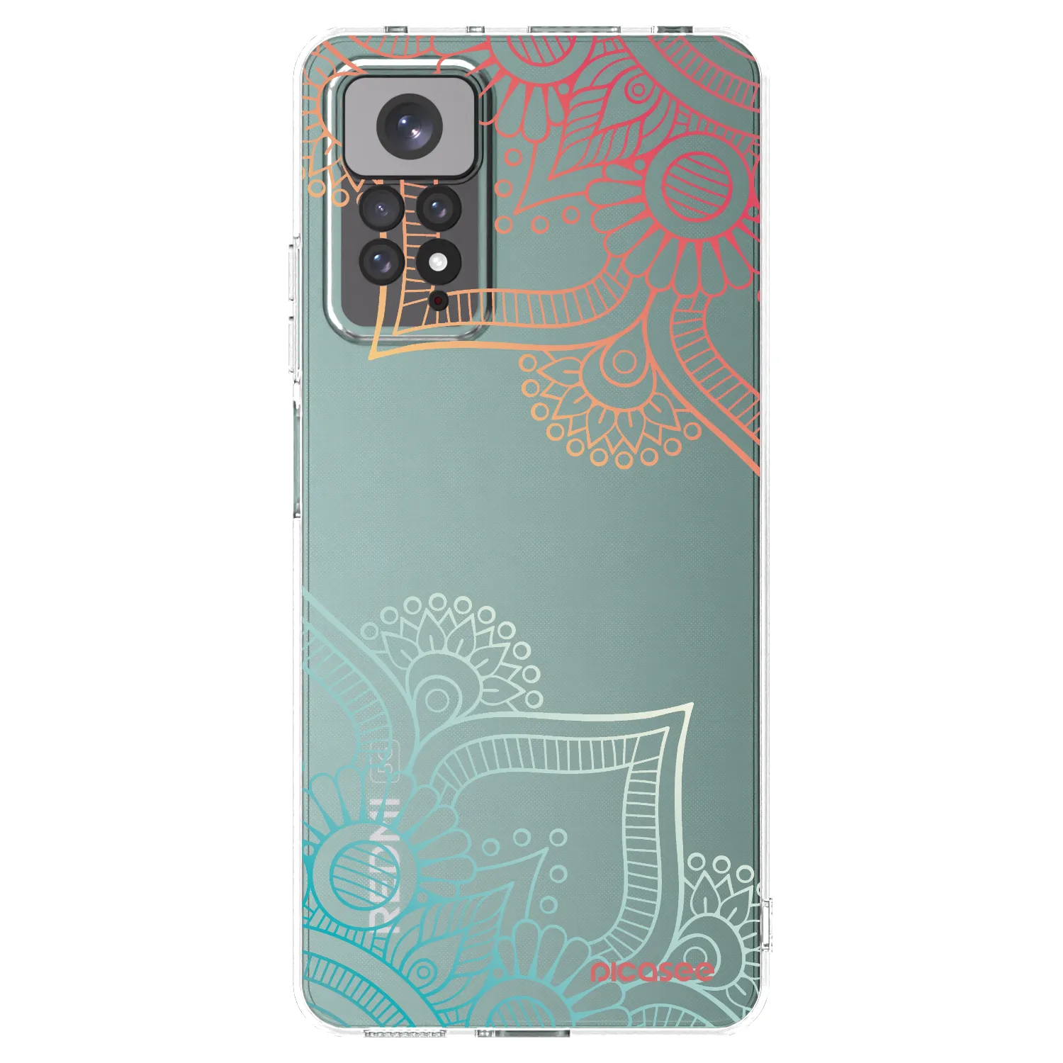 Picasee διαφανής θήκη σιλικόνης Xiaomi Redmi Note 11 - Flowers pattern