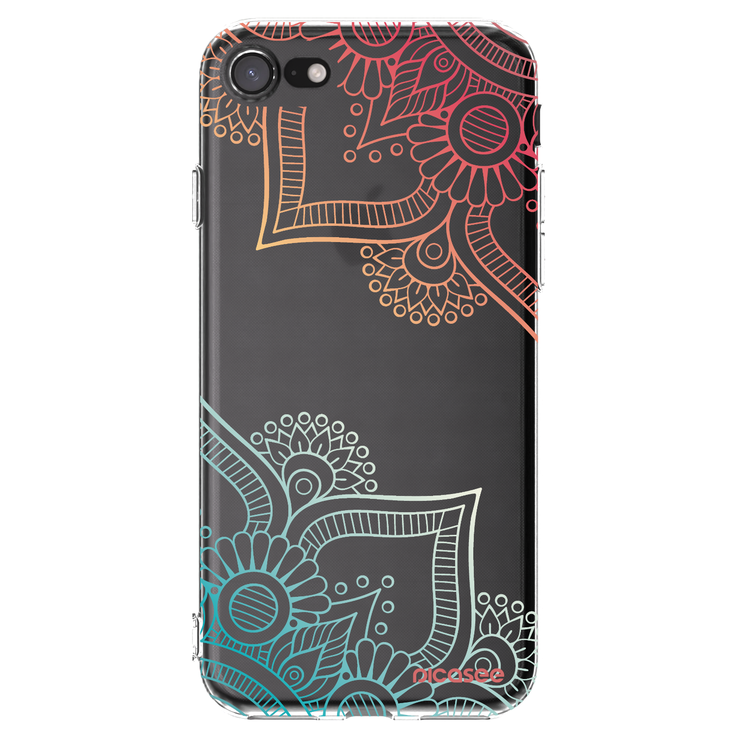 Picasee διαφανής θήκη σιλικόνης Apple iPhone SE 2022 - Flowers pattern