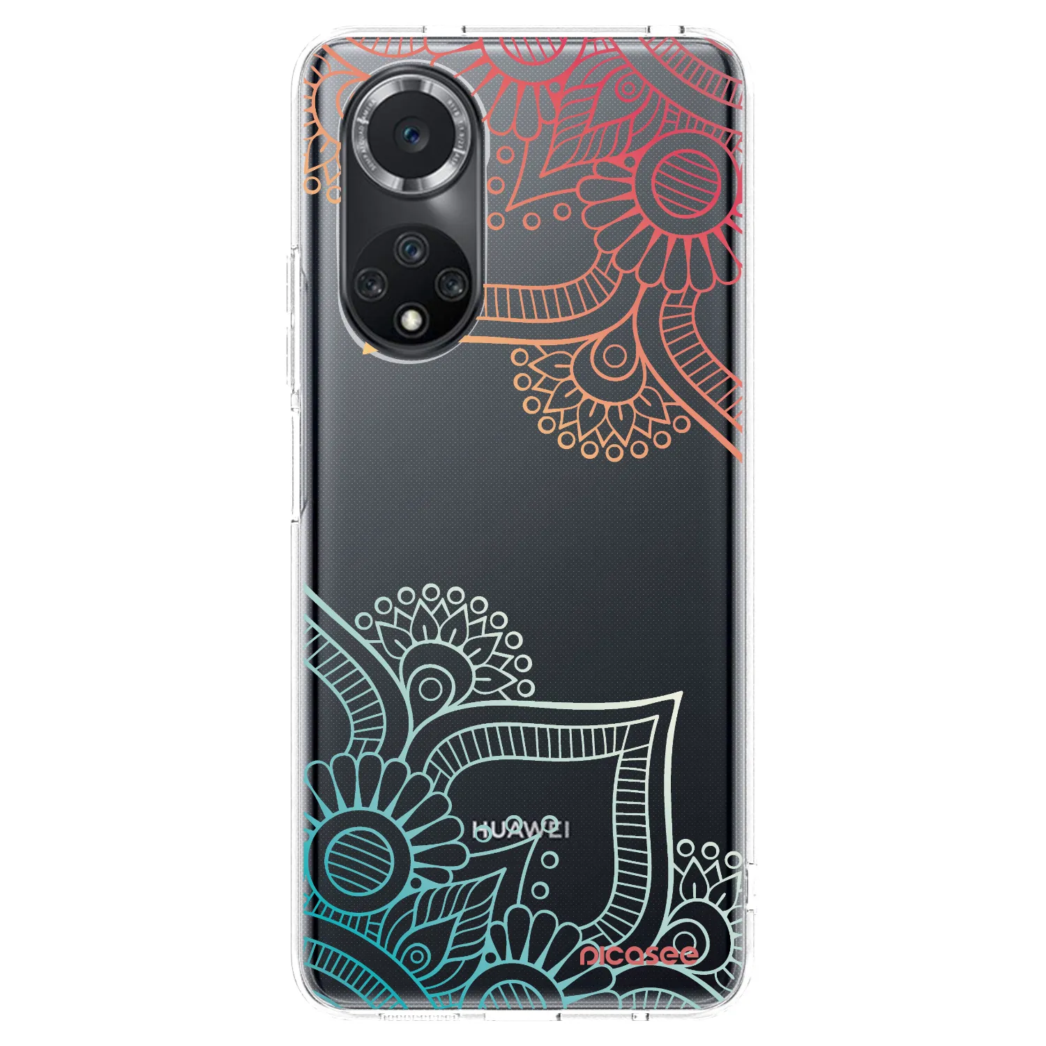 Picasee διαφανής θήκη σιλικόνης Huawei Nova 9 SE - Flowers pattern