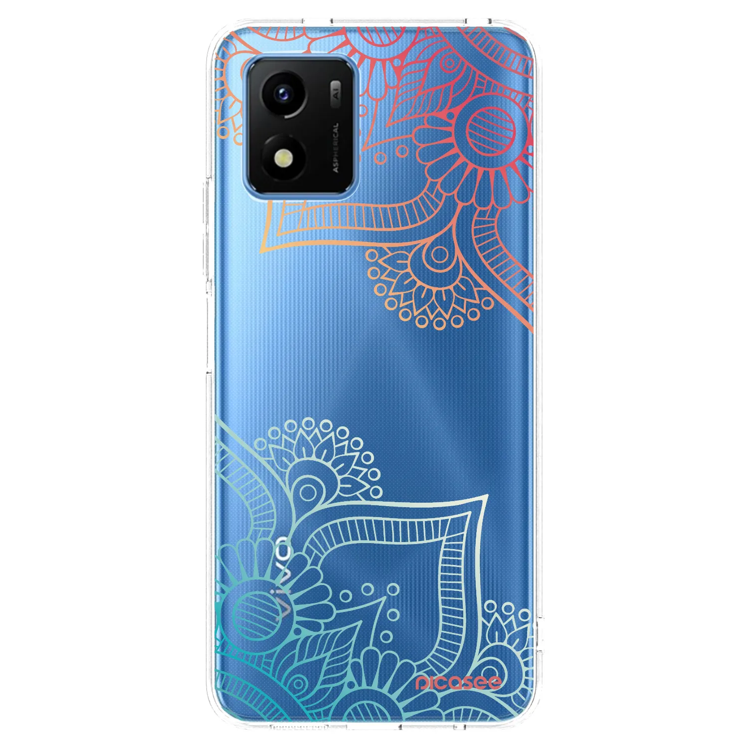 Picasee διαφανής θήκη σιλικόνης Vivo Y01 - Flowers pattern