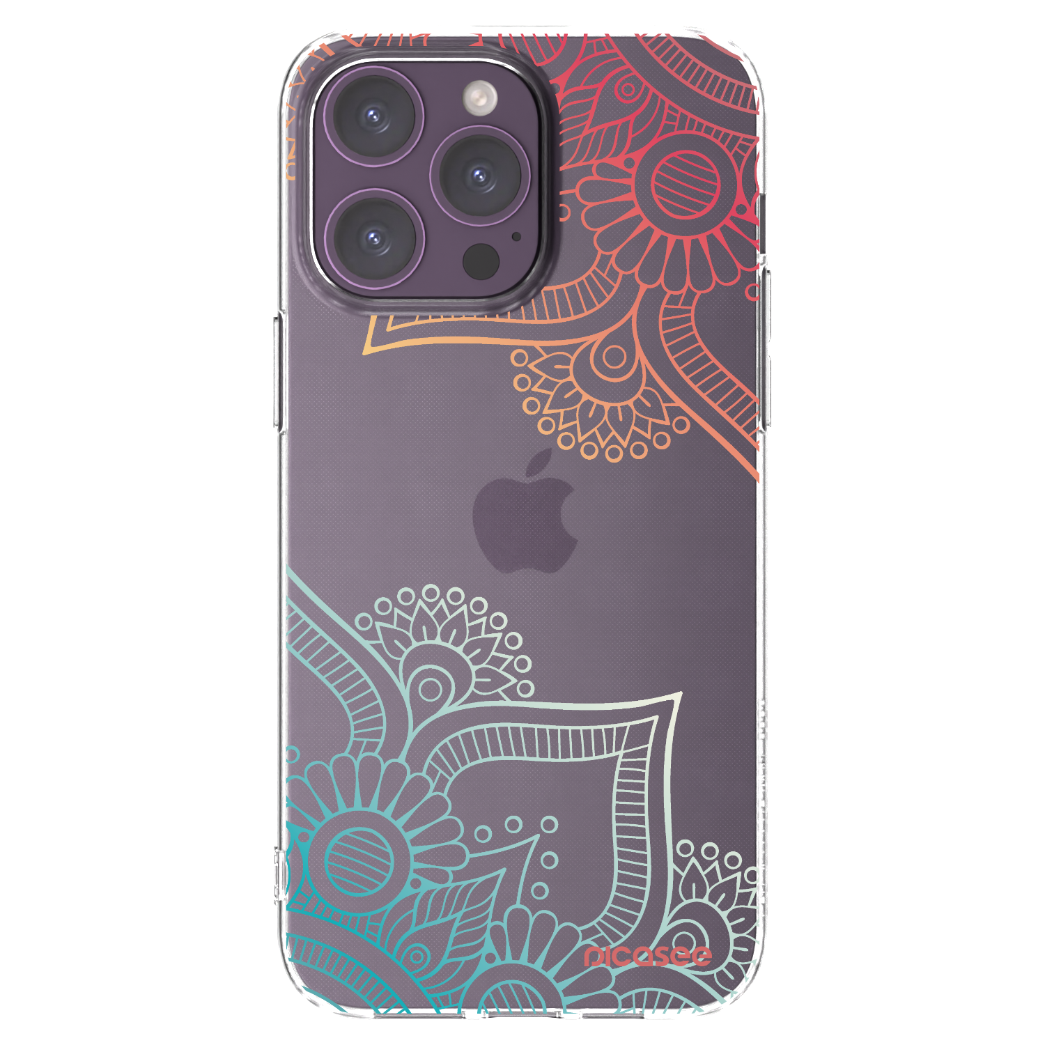 Picasee διαφανής θήκη σιλικόνης Apple iPhone 14 Pro Max - Flowers pattern