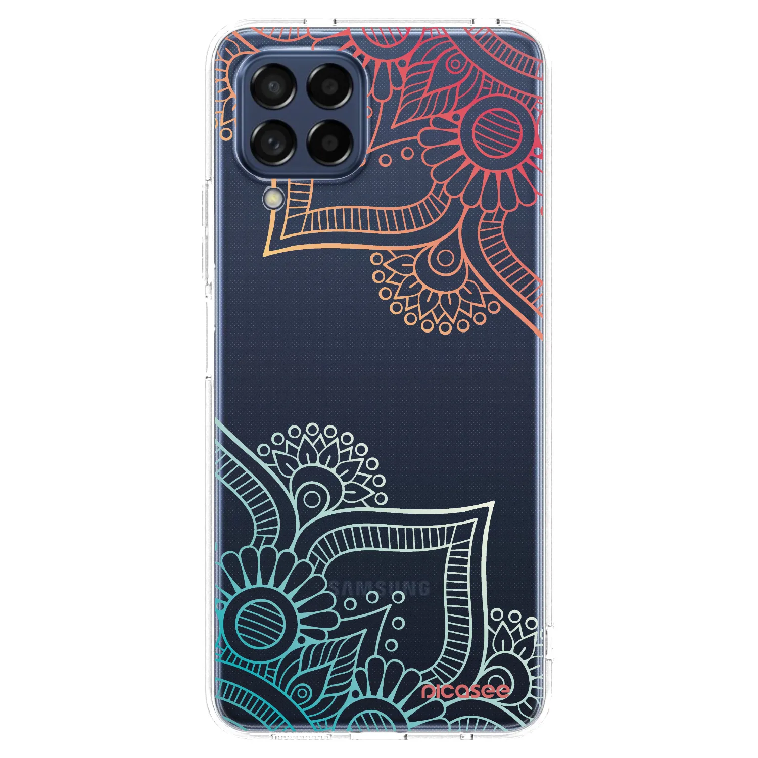 Picasee διαφανής θήκη σιλικόνης Samsung Galaxy M53 5G - Flowers pattern