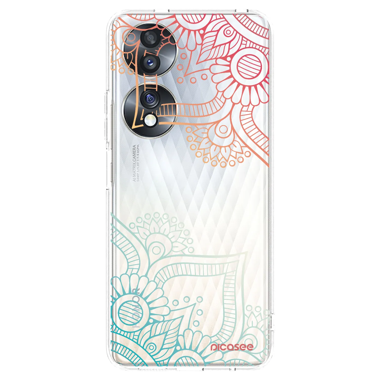 Picasee διαφανής θήκη σιλικόνης Honor 70 - Flowers pattern