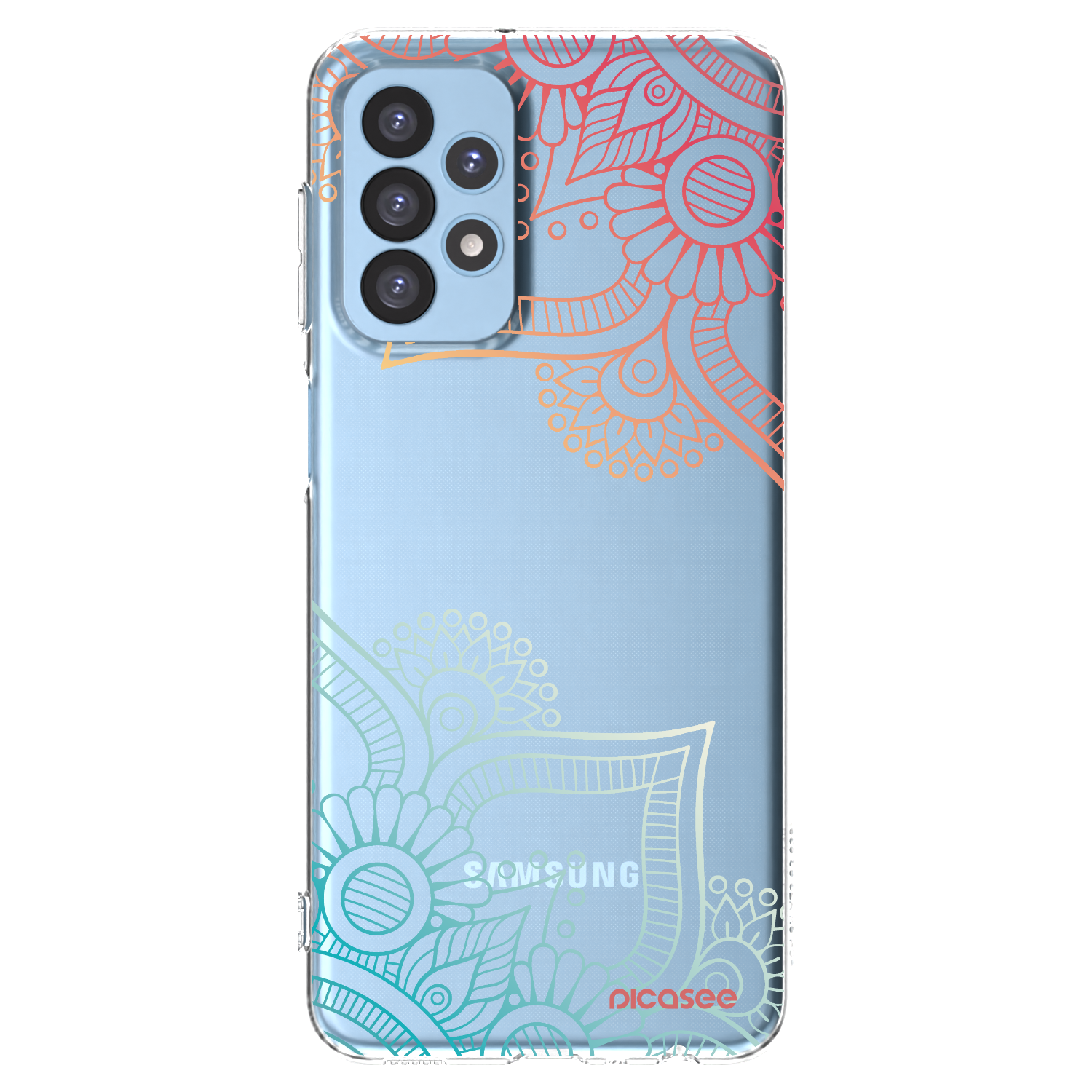 Picasee διαφανής θήκη σιλικόνης Samsung Galaxy A23 A235F 4G - Flowers pattern