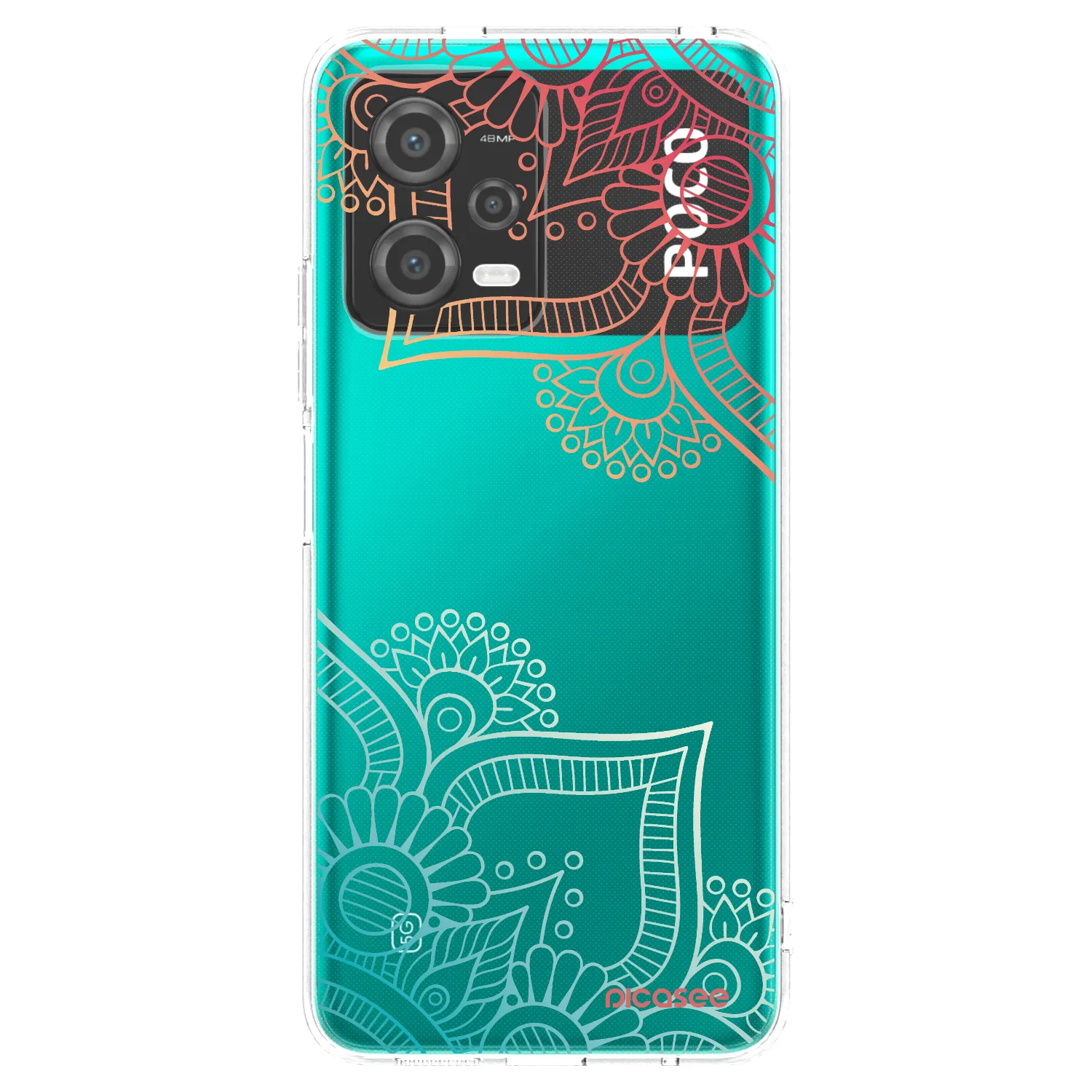 Picasee διαφανής θήκη σιλικόνης Xiaomi Poco X5 - Flowers pattern